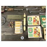 Lot of Collectibles & More - Ansco Camera - Jon-E Hand Warmers - Old Film Weimet - Oiler - Baseballs  - Jewelry -  Honda Repair Handbook & More