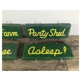 Cabin Doubled Wood Hanging Signs - see description for more info