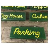 Cabin Doubled Wood Hanging Signs - see description for more info