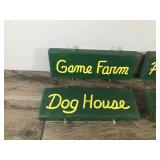 Cabin Doubled Wood Hanging Signs - see description for more info