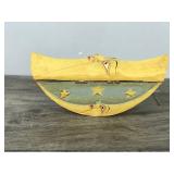 Vintage Hand Carved Wood Crescent Moon Box