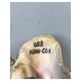 Conch Shell with Picture of U.S.S MINN-CON Ship - Says Captain David J. Conner & Charles Burnside