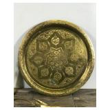 Brass Lobster, Bell, Candle Holder, Etched Plate & Aluminum Sun