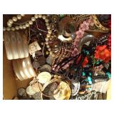 Flat of jewelry including K&A 1/20 10K GF and necklace/earring set of Austrian Crystals