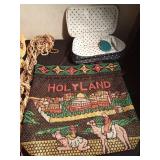 Handbag, beaded scarf, Hawaiian scarf, Hawaiian pillowcase, and more