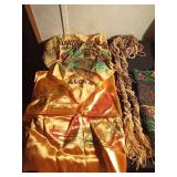 Handbag, beaded scarf, Hawaiian scarf, Hawaiian pillowcase, and more