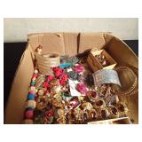 Flat of jewelry including some sterling silver