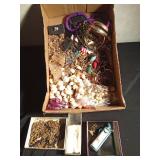 Flat of jewelry including Sterling silver and Arlo Artwork and Black Hills Gold necklace