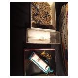 Flat of jewelry including Sterling silver and Arlo Artwork and Black Hills Gold necklace