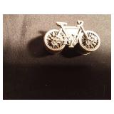 Sterling silver ring, High school class ring, and a bicycle trinket box with bicycle necklace and earrings