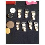 Vintage metal curlers & hair clips and vintage decorative hair combs and more