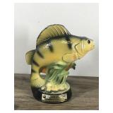 Vintage Jim Beam Bourbon Whiskey Decanter Perch Fish Regal China with Official Seal National Fresh Water Fishing Hall of Fame Hayward, WI