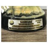 Vintage Jim Beam Bourbon Whiskey Decanter Perch Fish Regal China with Official Seal National Fresh Water Fishing Hall of Fame Hayward, WI