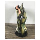 Vintage Jim Beam Bourbon Whiskey Decanter Perch Fish Regal China with Official Seal National Fresh Water Fishing Hall of Fame Hayward, WI