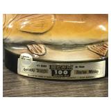 VINTAGE 1977 JIM BEAM WALLEYE HALL OF FAME WHISKEY DECANTER