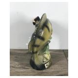 Vintage Jim Beam Bourbon Whiskey Decanter Perch Fish Regal China with Official Seal National Fresh Water Fishing Hall of Fame Hayward, WI