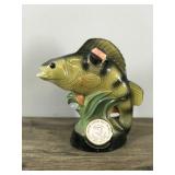 Vintage Jim Beam Bourbon Whiskey Decanter Perch Fish Regal China with Official Seal National Fresh Water Fishing Hall of Fame Hayward, WI