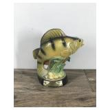 Vintage Jim Beam Bourbon Whiskey Decanter Perch Fish Regal China with Official Seal National Fresh Water Fishing Hall of Fame Hayward, WI