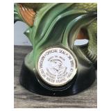 Vintage Jim Beam Bourbon Whiskey Decanter Perch Fish Regal China with Official Seal National Fresh Water Fishing Hall of Fame Hayward, WI