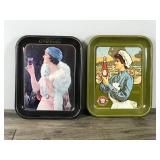 Collectible Coca Cola & Heinz Ketchup Metal TV Trays