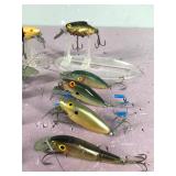 Lot of 10 Fishing Lures - Cisco Kid - True Temper Shad Jr. - True Temper Shad - True Temper Crippled Shad & More