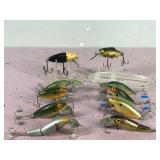 Lot of 10 Fishing Lures - Cisco Kid - True Temper Shad Jr. - True Temper Shad - True Temper Crippled Shad & More