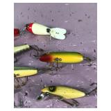 Lot of 10 Collectible Wooden Fishing Lures - see description for more info