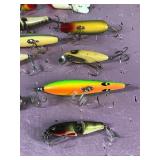 Lot of 10 Collectible Wooden Fishing Lures - see description for more info