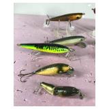 Lot of 10 Collectible Wooden Fishing Lures - see description for more info