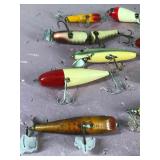 Lot of 10 Collectible Wooden Fishing Lures - see description for more info