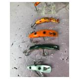 Lot of 10 Lazy Ike & Flatfish Fishing Lures - some are wood