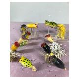 Lot of 10 Fred Arbogast Collectible Hula Popper Fishing Lures