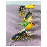 Lot of 10 Fred Arbogast Collectible Hula Popper Fishing Lures