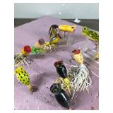 Lot of 10 Fred Arbogast Collectible Hula Popper Fishing Lures
