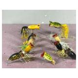 Lot of 10 Fred Arbogast Collectible Hula Popper Fishing Lures