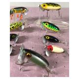 Lot of 9 Fred Arbogast Jitter Bug Fishing Lures
