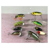 Lot of 9 Fred Arbogast Jitter Bug Fishing Lures