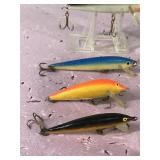 Lot of 9 Rapala Fishing Lures
