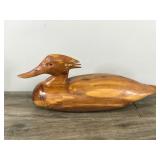Collectible Wooden Red Breasted Merganser Duck Decoy - see description for more info