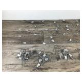 Lot of 10 Metal Fish Stringers & 1 Pflueger Akron No. 1894 Fishing Reel