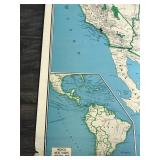 Vintage Illinois Central Railroad Map - Jars of Marbles are not Included