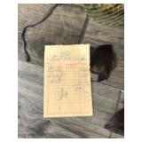 Vintage Hats with Box & Receipt and Mannequin Head with Wig & Vintage Carrying Case