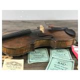 Vintage Violin with Case, Bow, Accessories & Instructions on How to Tune Violin