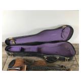 Vintage Violin with Case, Bow, Accessories & Instructions on How to Tune Violin