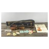 Vintage Violin with Case, Bow, Accessories & Instructions on How to Tune Violin