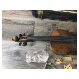 Vintage Violin with Case, Bow, Accessories & Instructions on How to Tune Violin