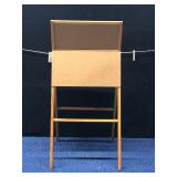 Vintage green slate folding chalkboard desk, 1978 Texas Little Professor calculator - Works, metal desk bell - works