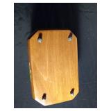 1960s - 1970s wooden octagon purse with metal handle