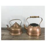 2 - Vintage Copper Tea Kettles