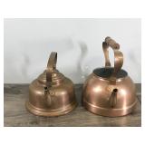 2 - Vintage Copper Tea Kettles